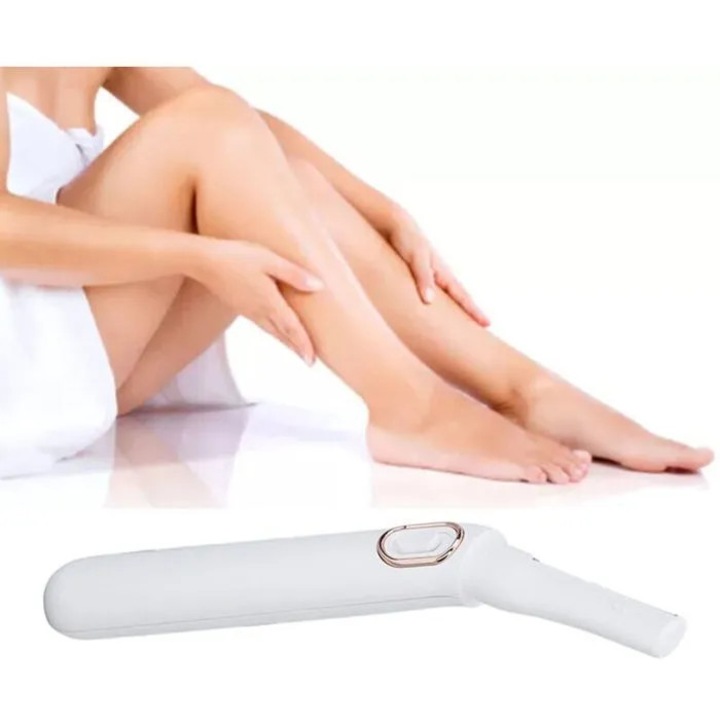 LED-es sarok bikini elektromos borotva nőknek, hordozható, fehér