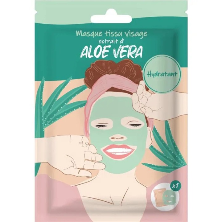 Masca faciala aloe vera, hidratare rapida, confort, 10 minute