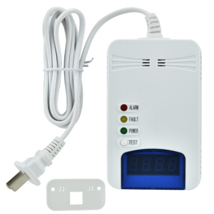 Detector gaz si monoxid de carbon cu afisaj digital si alarma 85 dB, senzor sensibil, carcasa ignifuga, pentru siguranta casei