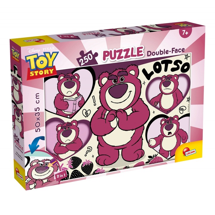 Пъзел, Lisciani, Toy Story, Lotso, Двулицев пъзел, 250 части