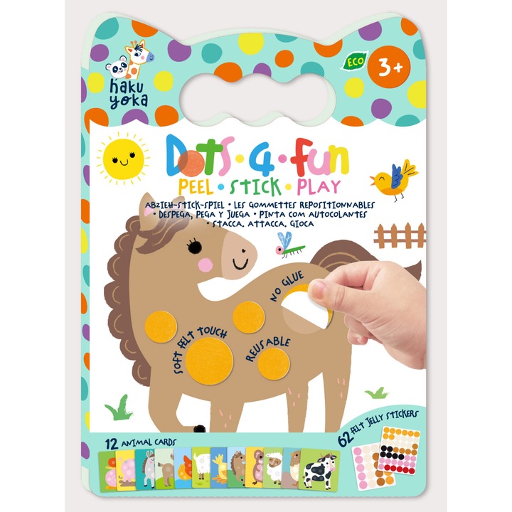 Set creativ Dezlipeste-Lipeste-Joaca-te, Dots4Fun - Animale de companie