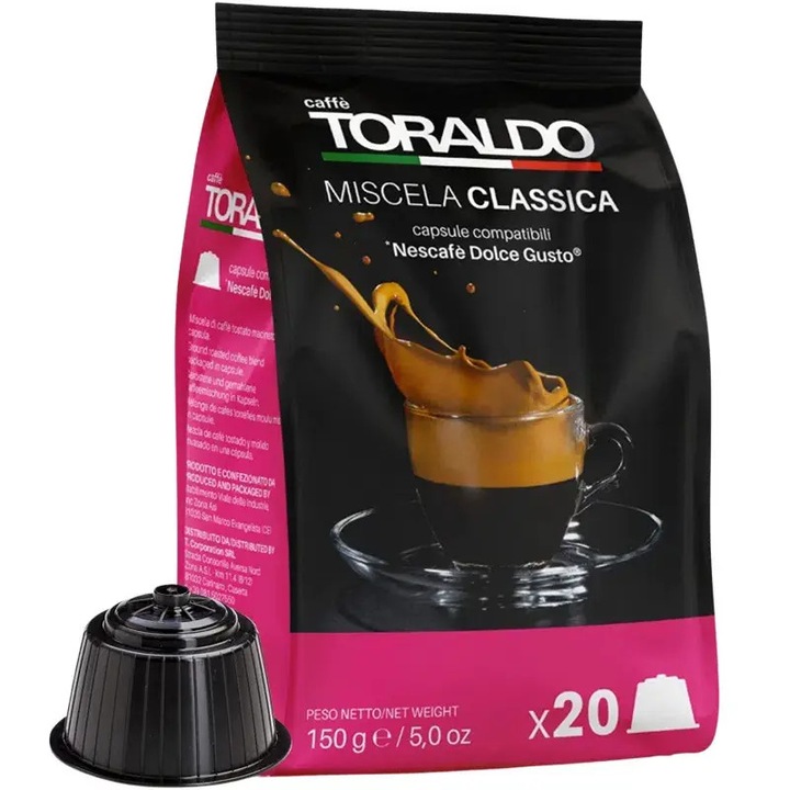Capsule Cafea Compatibile Dolce Gusto Toraldo Miscela Classica 20x7.5g