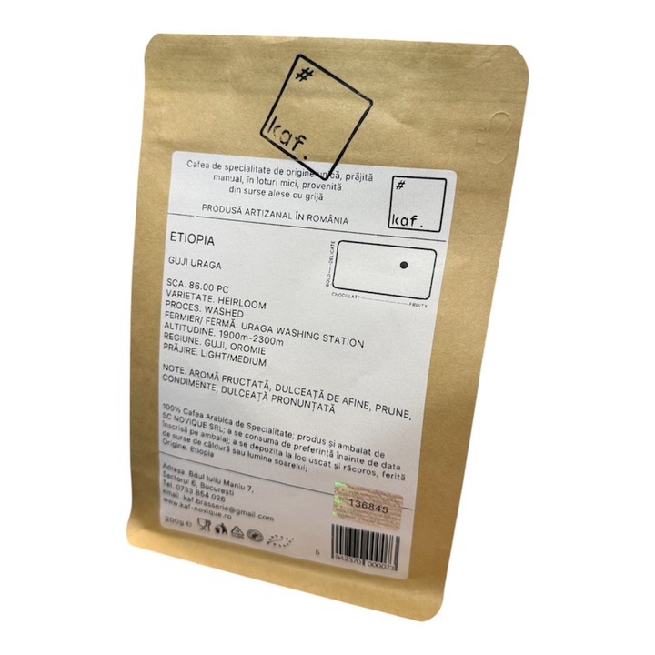 Cafea de specialitate Single Origin ETIOPIA Guji Uraga by KAF