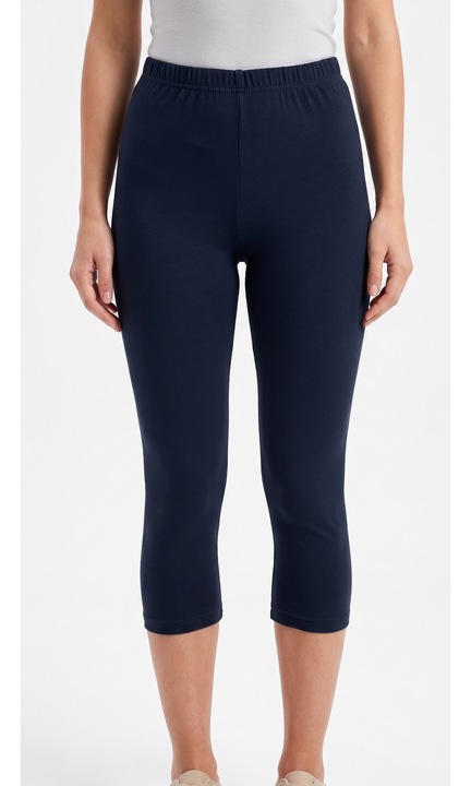 Colanti dama 3/4, uni, lycra, bleumarin, Bleumarin inchis