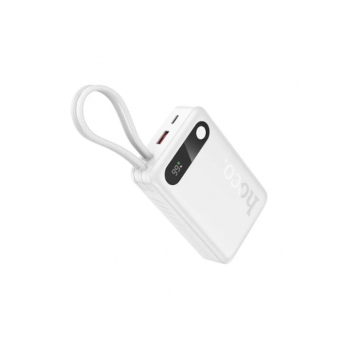 Baterie Externa Hoco J171A 20000mAh 22.5W QC + PD 1 x Lightning - 1 x USB-A - 2 x USB-C Alb
