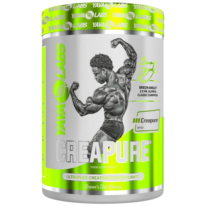Étrend-kiegészítő Yava Labs Creapure Micronized Creatine Monohydrate Breon Series, Ízesítetlen, 500 gramm