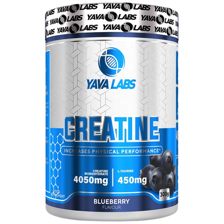 Étrend-kiegészítő Yava Labs Creatine Flavored, Kék áfonya, 300 gramm