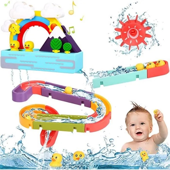 Set jucarii baie multicolor pentru bebelusi 24 luni-2 ani