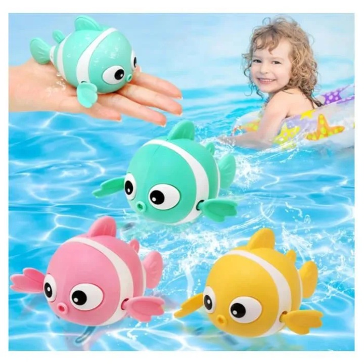 Set jucarii baie pesti, 3 piese, alb, 12 luni-4 ani