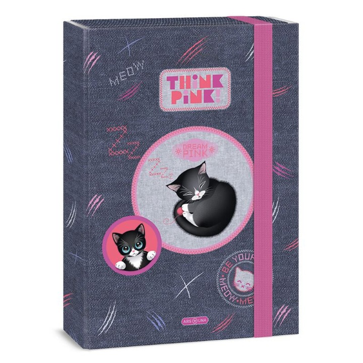 A4-es gumis mappa Ars Una Think Pink (5519)