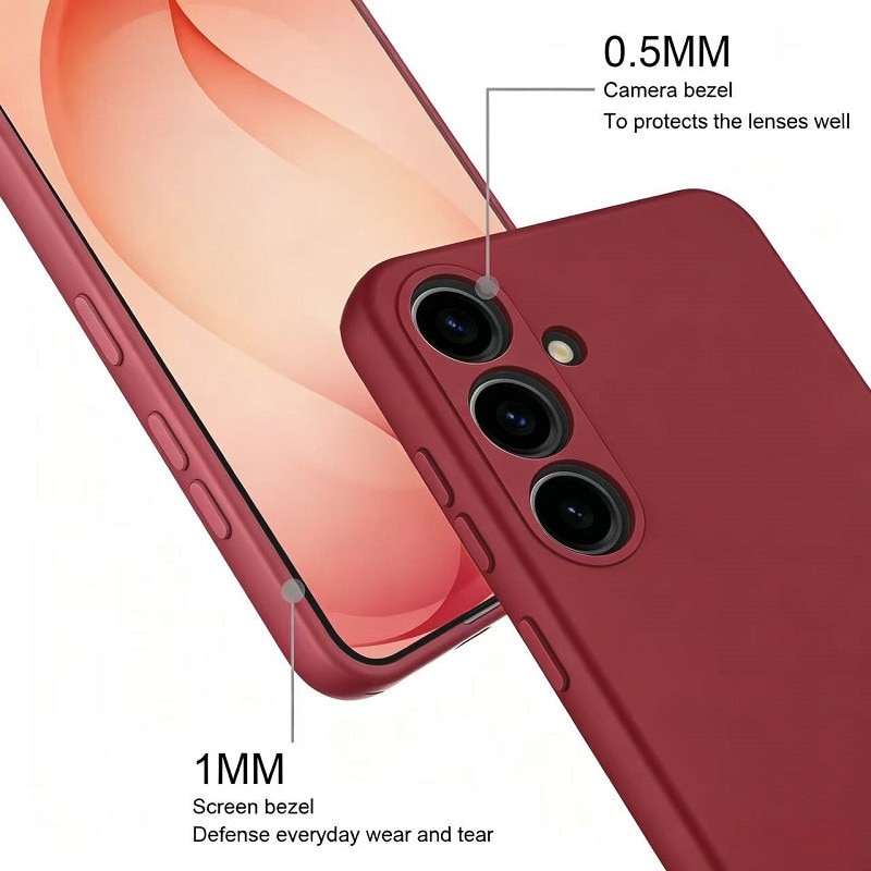 Husa pentru Samsung Galaxy A27 OEMG® Silicon case, protectie militara, interior din microfibra-Rosu corai