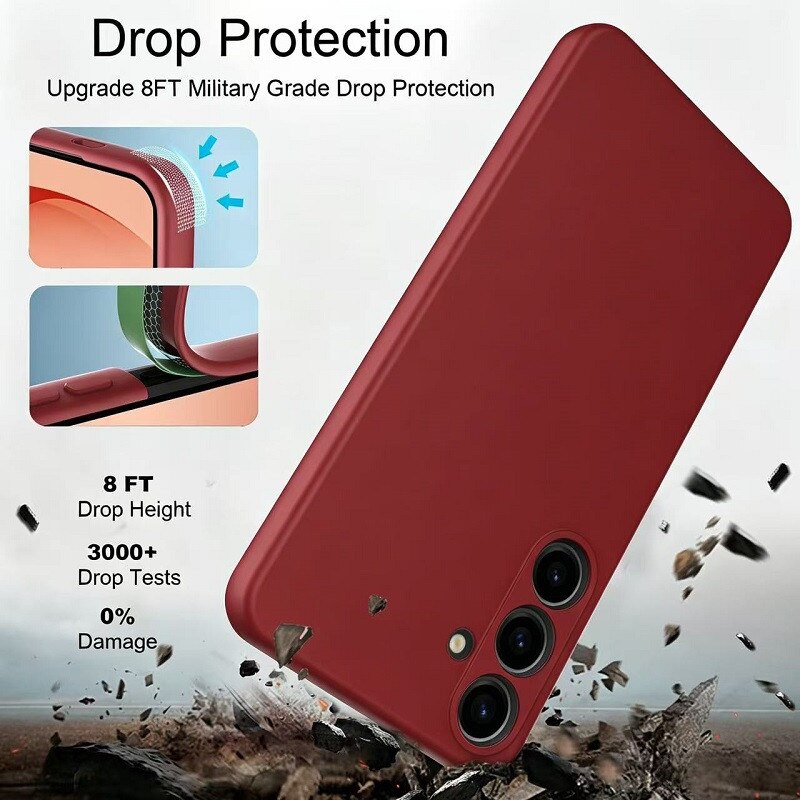Husa pentru Samsung Galaxy A27 OEMG® Silicon case, protectie militara, interior din microfibra-Rosu corai