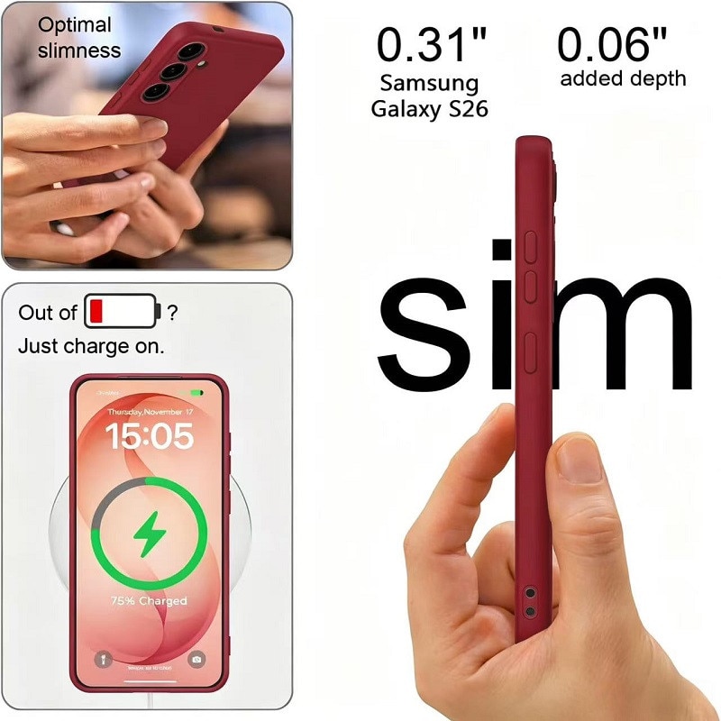 Husa pentru Samsung Galaxy A27 OEMG® Silicon case, protectie militara, interior din microfibra-Rosu corai
