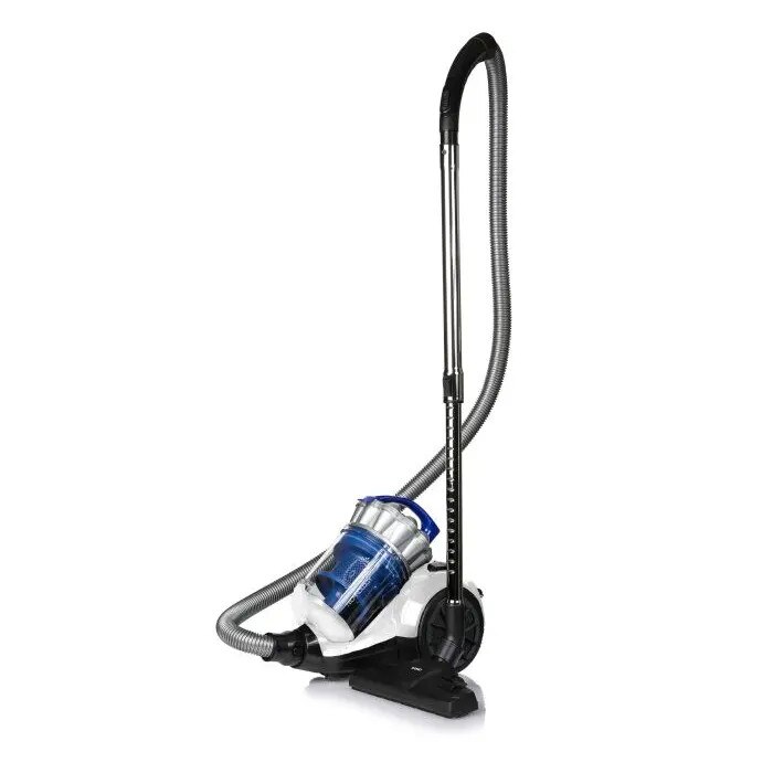 Aspirator fara sac DOMO, capacitate rezervor 1.5 litri, rezervor de praf detasabil, tehnologie Multi-Cyclone, filtru HEPA 13 lavabil, comutator pe maner, utilizare facila, curatare usoara, alb/albastru