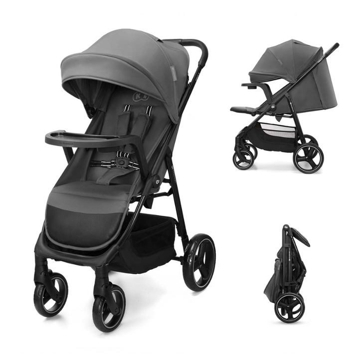Бебешка количка Kinderkraft TRIG 3 с табла, GRANITE GREY
