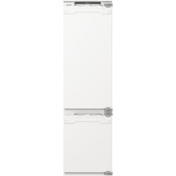 Хладилник с фризер за вграждане Gorenje NRKI519E82WF, NoFrost Dual, LED дисплей, Енергиен клас E, Бял