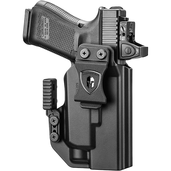 Toc pistol IWB WARRIORLAND GLOCK 17/19/19X/45/34, kydex, reglabil, negru