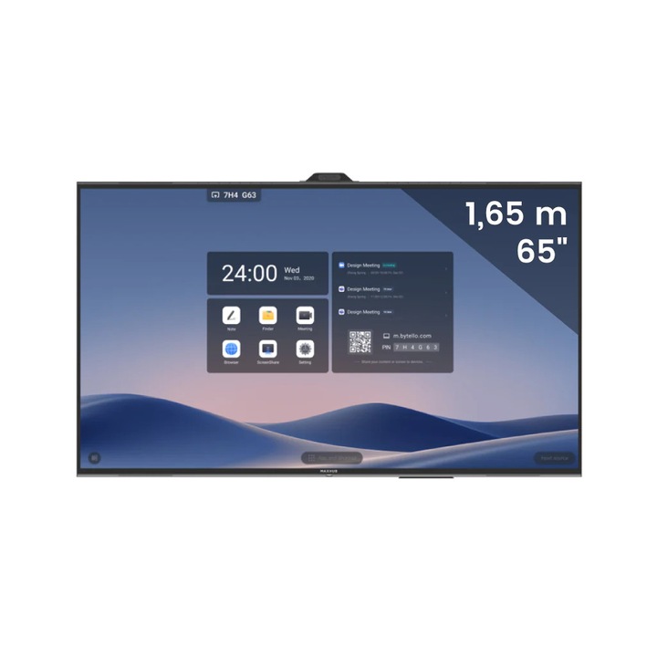 Display interactiv MAXHUB V655T, 65”, 4K cu 50 puncte de atingere si audio 2.1