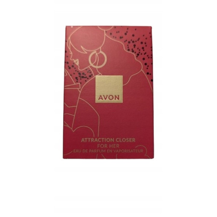 Apa de parfum, Avon, Attraction Closer, 30 ml, oriental, note de varf: mar crocant, para suculenta, suc de mandarina, note de mijloc: tuberoza, nectar de miere, note de baza: acord piele-pe-piele, lemn de george, boabe de tonka, nou, original, 39908
