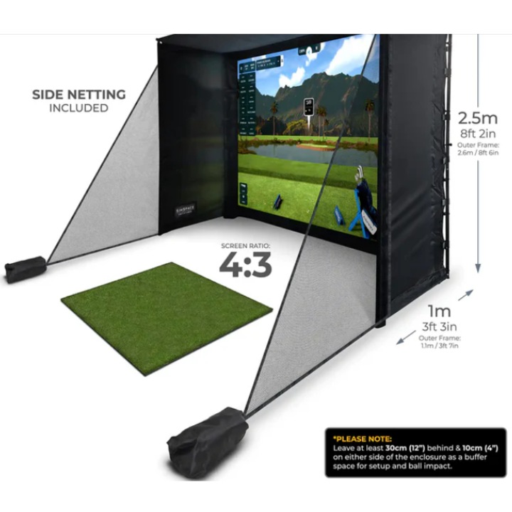 Constructie simulator de golf SLIM 3.3 x 2.5 x 1 metru