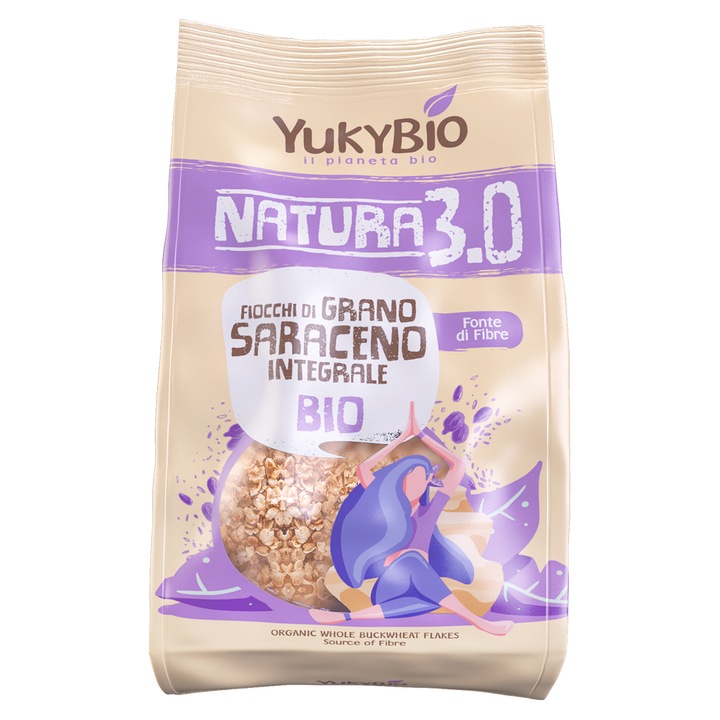 Fulgi de hrisca integrali, 500 gr, Yukibio Sottolestelle