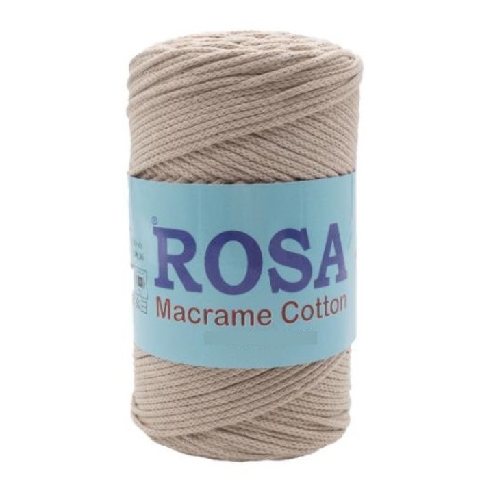 Bobina Rosa Makramé Pamut 106, 80% pamut, 20% poliészter, 250 g/gombolyag, szürke szín