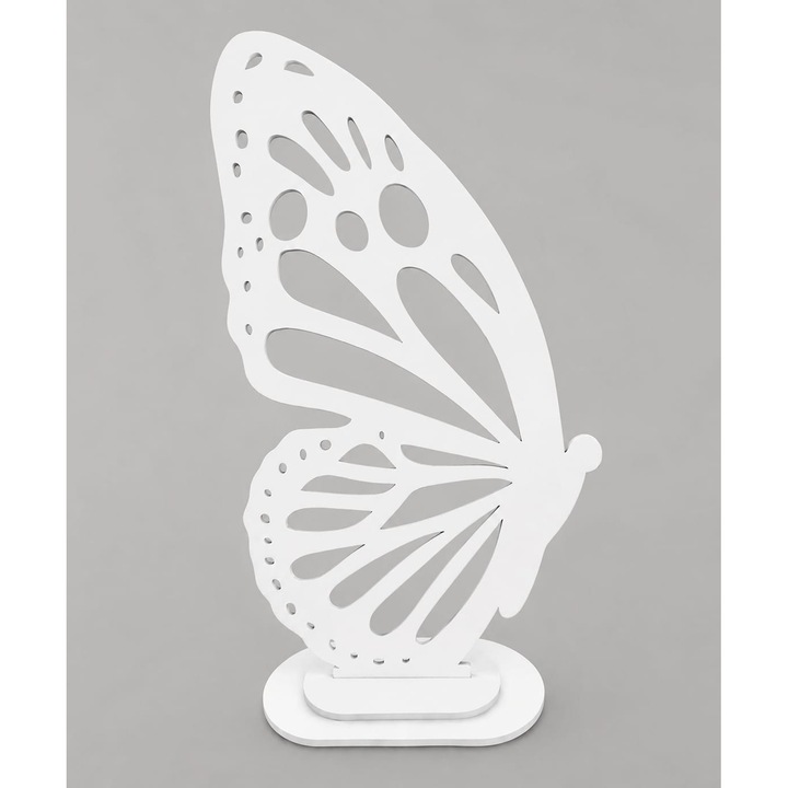 Decoratiune fluture 90 cm alb