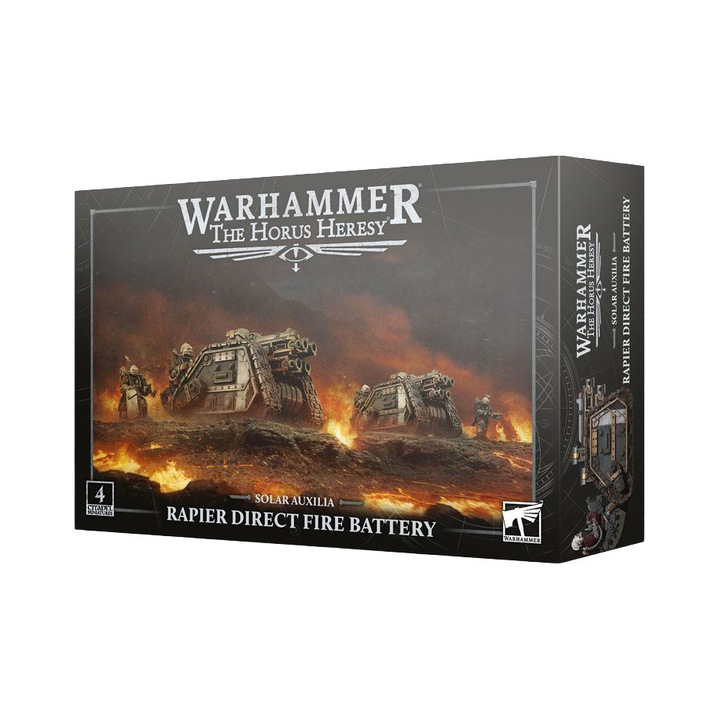 Warhammer Horus Heresy játékkiegészítő, Rapier Direct Fire Battery Solar Auxilia, Games Workshop, 4 miniatúra, szürke