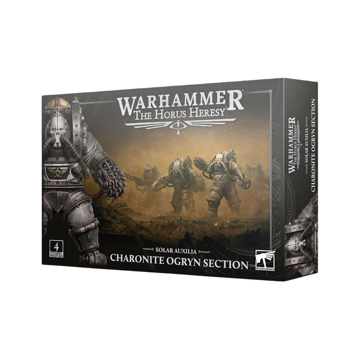 Warhammer Horus Heresy játékkiegészítő. Charonite Ogryn Section Solar Auxilia, Games Workshop, 4 miniatúra, szürke