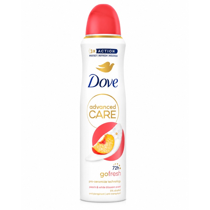 Dove Antiperspirant Advanced Care Peach White Blossom 150ml