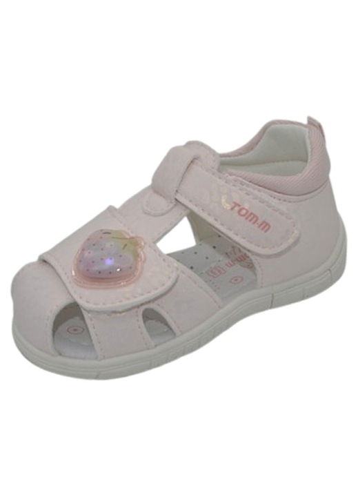 Sandale ortopedice, cu leduri si cu scai dublu, pentru fete, Tom Miki T65095B, Roz 128910