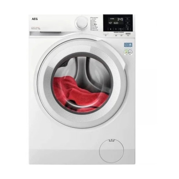 AEG LFR71862SBE - Masina de spalat rufe, 8 kg, 1600 rpm, 10 programe, Display LED, Alb