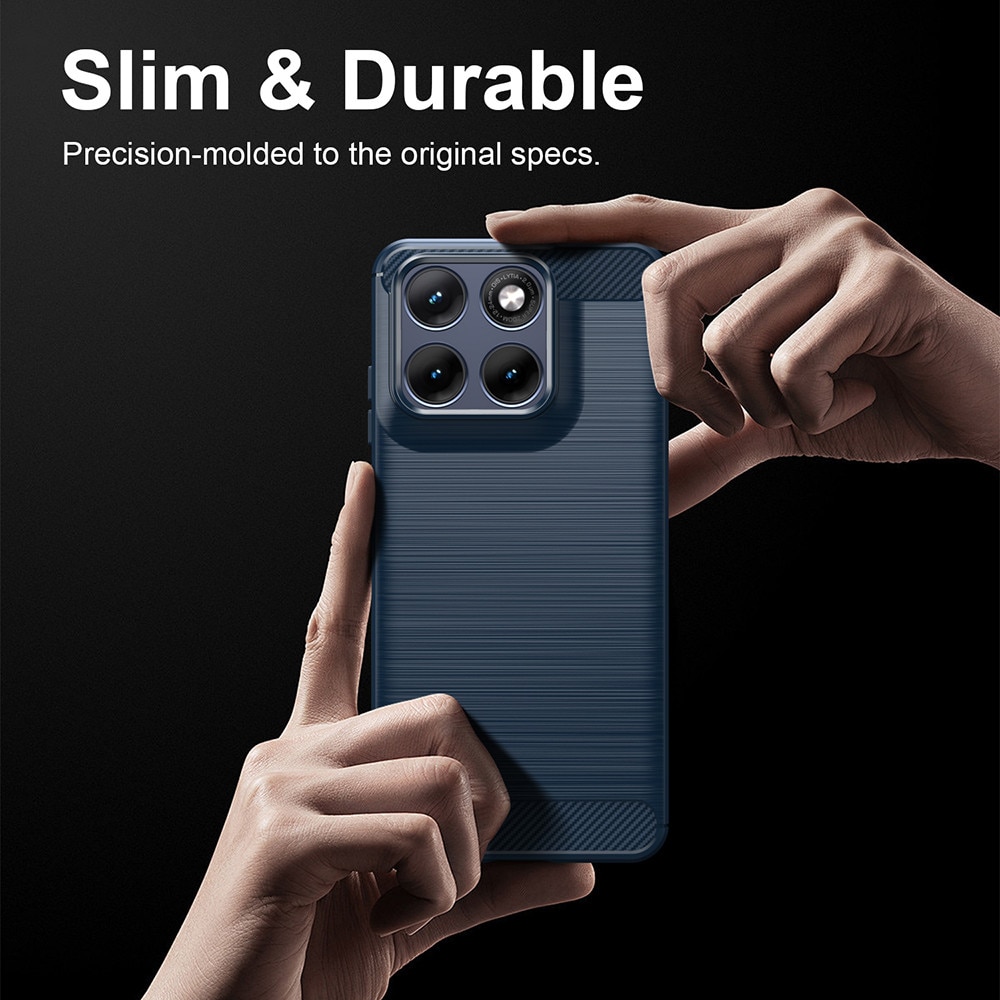Husa Motorola Edge 70 Fusion Asteroid GSM Carbon Silicone, albastru