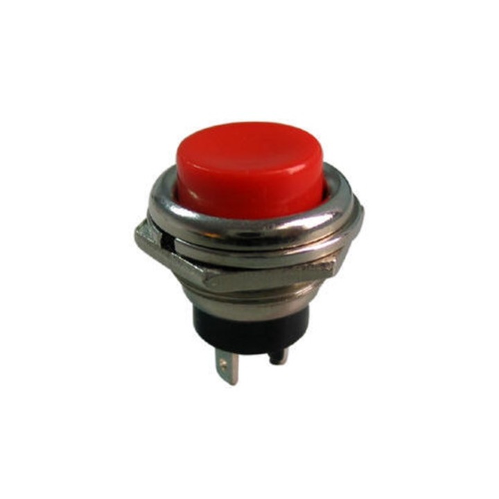 Piros kerek monostabil nyomógomb 19mm 3A 125V 1A 250V