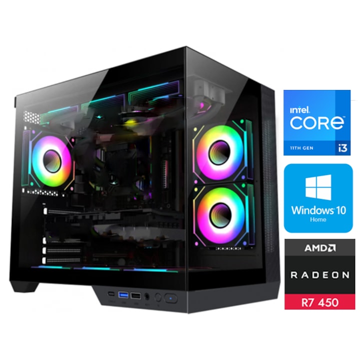 Sistem Intel Core i7 pana la 3.9GHz, 16GB DDR3, SSD 1TB, nVidia GeForce GTX1650 4GB GDDR5, HDMI, Carcasa Delux