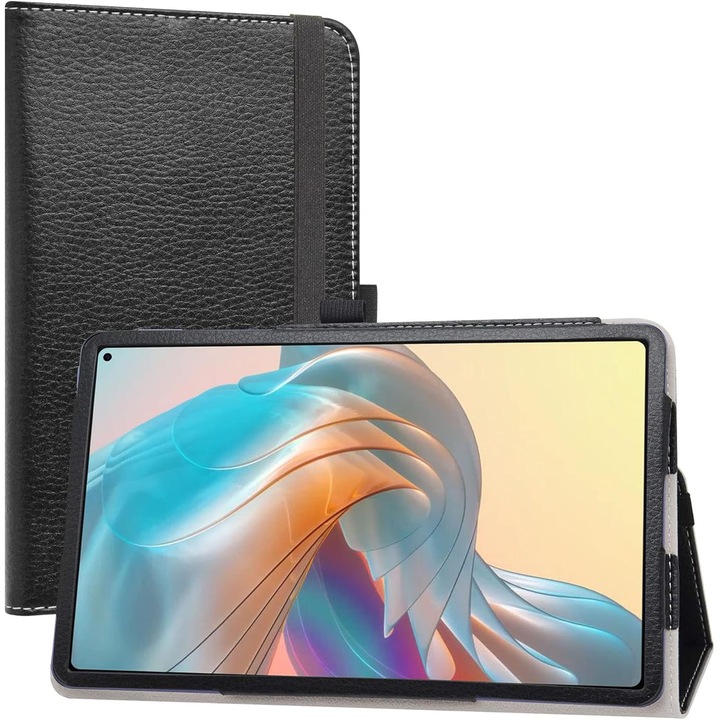 Husa tableta, negru mat, 10.8 inch, 2560x1600px, cu suport