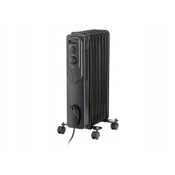 Radiator ulei SilverCrest SOR 1500 G4, 7 elemente, negru, 320x225x548mm