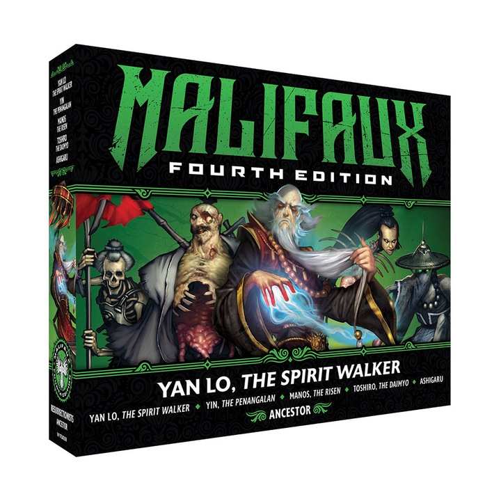 Разширение за игра Malifaux 4E, Yan Lo The Spirit Walker, Wyrd, 7 миниатюри, сив