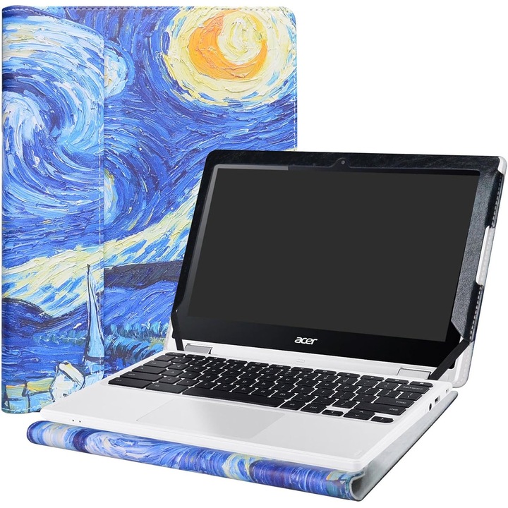 Laptop tok 11.6 inch, Van Gogh, Starry Night modell, fekete, 29.4x20.4x1.9cm