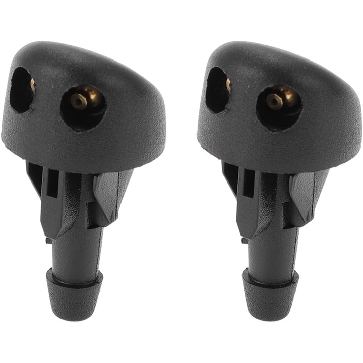 Set duze spalator parbriz 2 piese compatibile cu Renault, duze pulverizator spalator parbriz din ABS negru, jet spalator parbriz nr. 7700413545