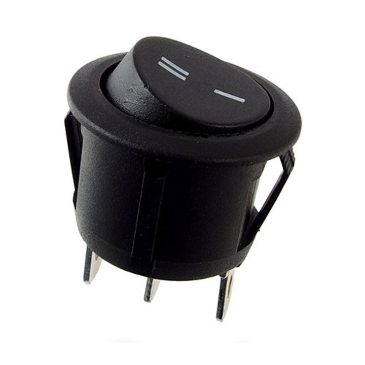 Comutator ON-ON 10A 125V 6A 250V negru SPDT