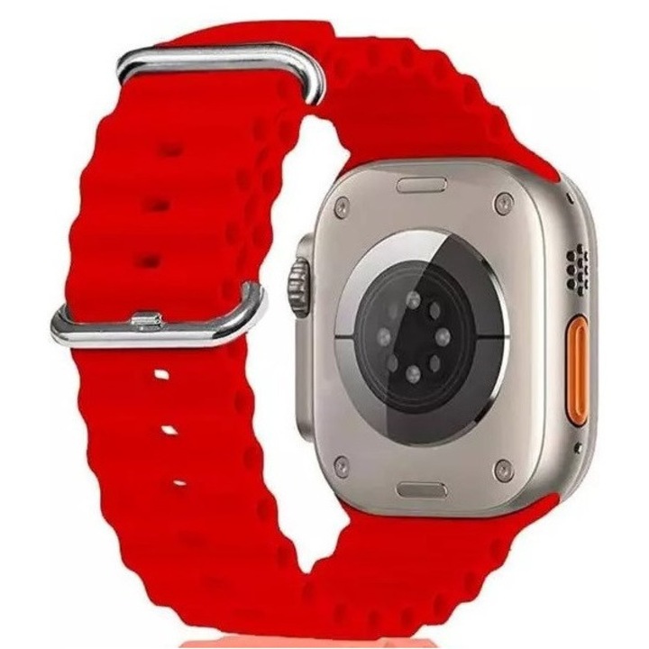 Curea silicon rosu 44x45x46x49mm pentru Apple Watch