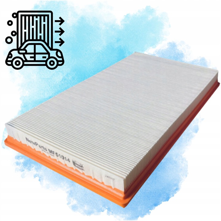 NewParts Filters MF51014 légszűrő Mercedes C CLE E GLC GLE 324x256x57mm-hez