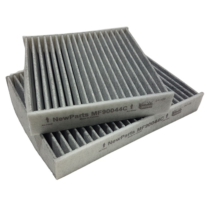 Utastérszűrő NewParts Filters MF90044C szénszűrő készlet 2 db 203x157x30mm