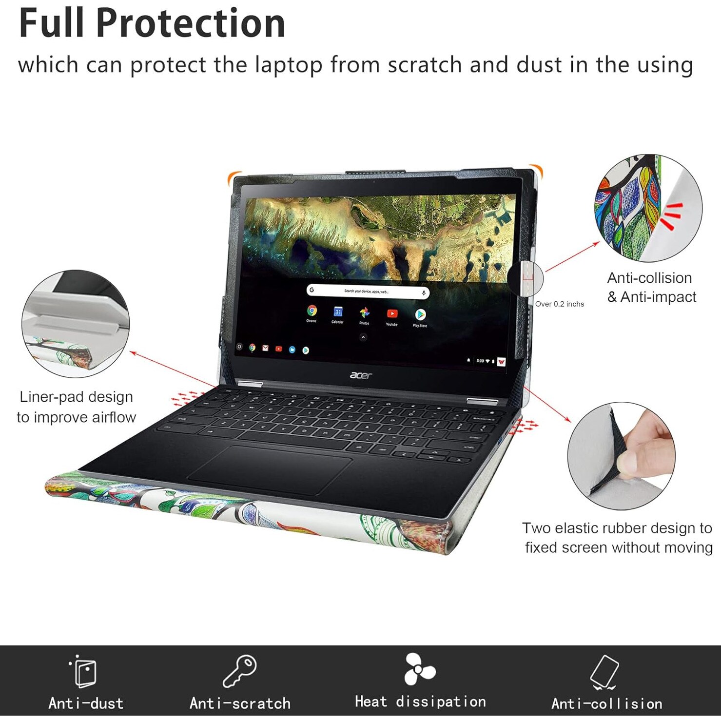 Husa laptop 11.6 inch colorat copac 29.6x20.6x1.99cm set 1 buc