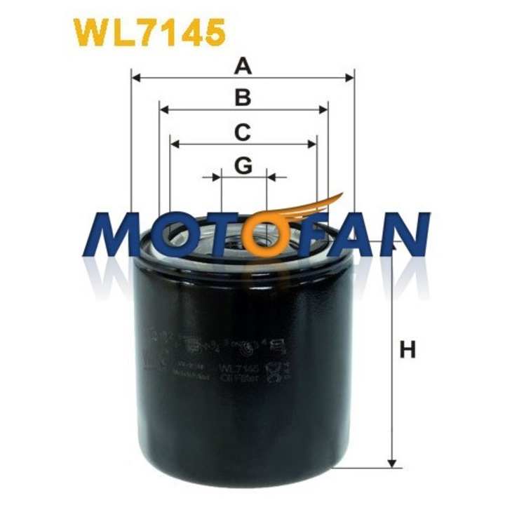 WIX Filters WL7145 olajszűrő Isuzu Nissan Suzuki modellekhez