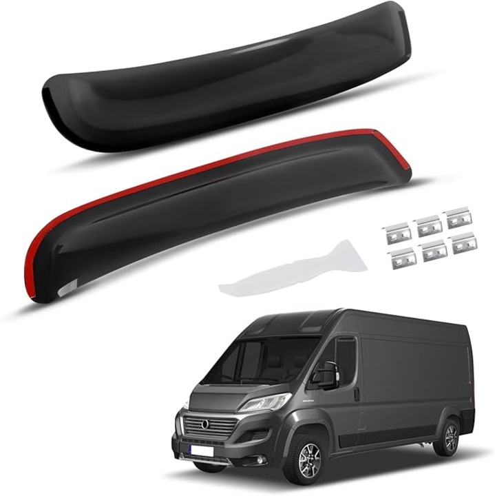 Комплект 2 Ветробрана за Странични Предни Стъкла, Съвместими с Ducato, Boxer, Relay 2006-2026, Монтаж чрез Залепване