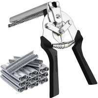 Set Cleste pentru legat plasa si 600 capse tip, XONGSOR®, negru