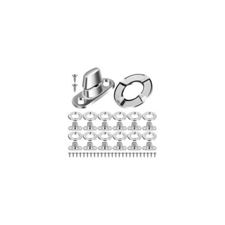 Set 20 suruburi rotative inox 3x2x1cm argintiu