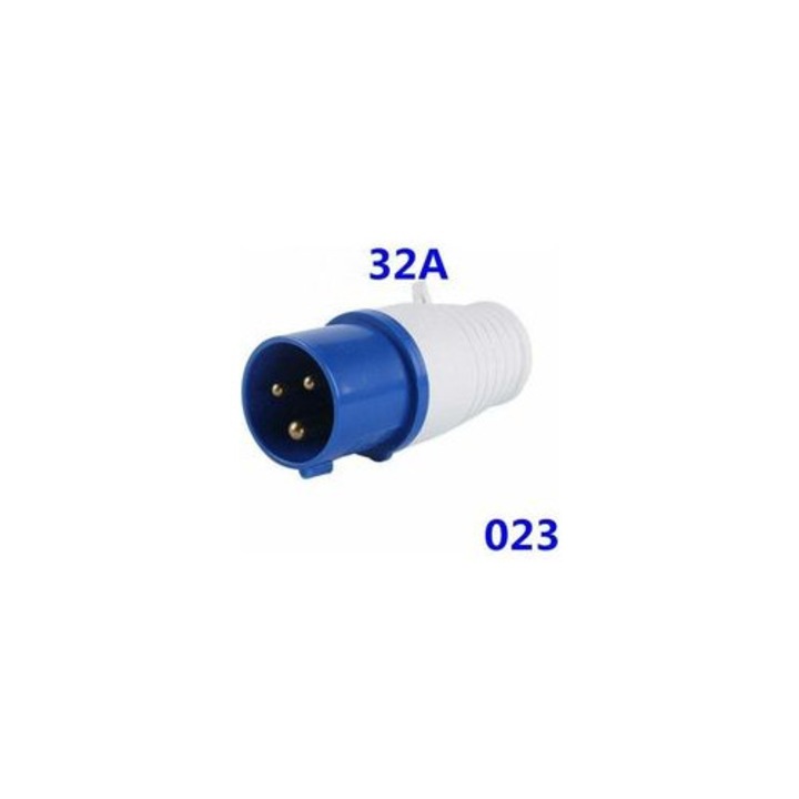 Ipari csatlakozódugó 32A 3 pólusú piros-kék IP44 220x250V